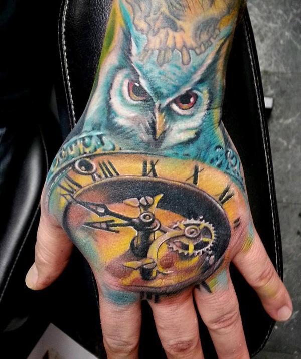  Owl và Watch Tattoo trên tay - 45+ bắt mắt hình xăm trên tay <3 <3