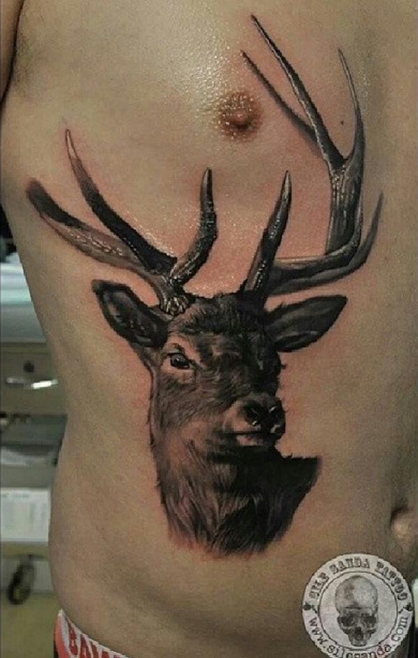 3D Deer Tattoo - 45 Inspiring Deer Tattoo Designs <3 <3