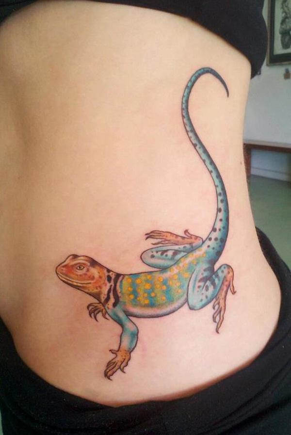 Màu Lizard Tattoo - 30 + Incredible xăm với ý nghĩa <3 <3 Lizard