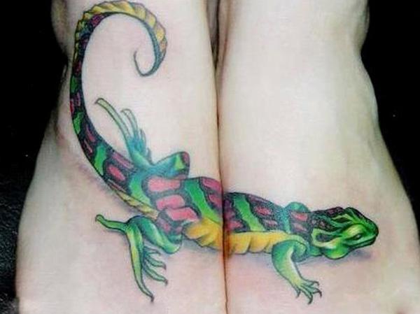 Lizard-chân-xăm-thiết kế - 30 + Incredible Lizard xăm với ý nghĩa <3 <3