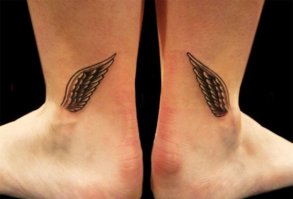 Angel Wings Ankle Tattoo - 60+ Ankle xăm cho phụ nữ <3 <3