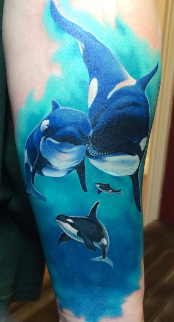 3D Dolphin Tattoo trên tay áo - 40+ đáng yêu Dolphin xăm và ý nghĩa <3 <3