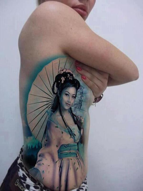 geisha tattoo - 50 + đẹp Geisha xăm <3 <3