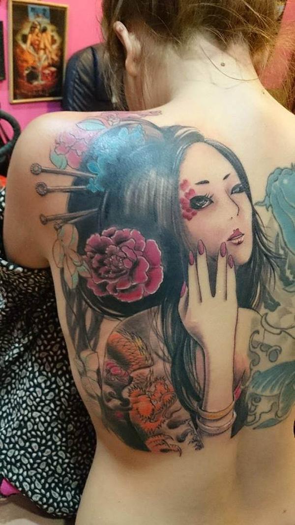 geisha tattoo - 50 + đẹp Geisha xăm <3 <3