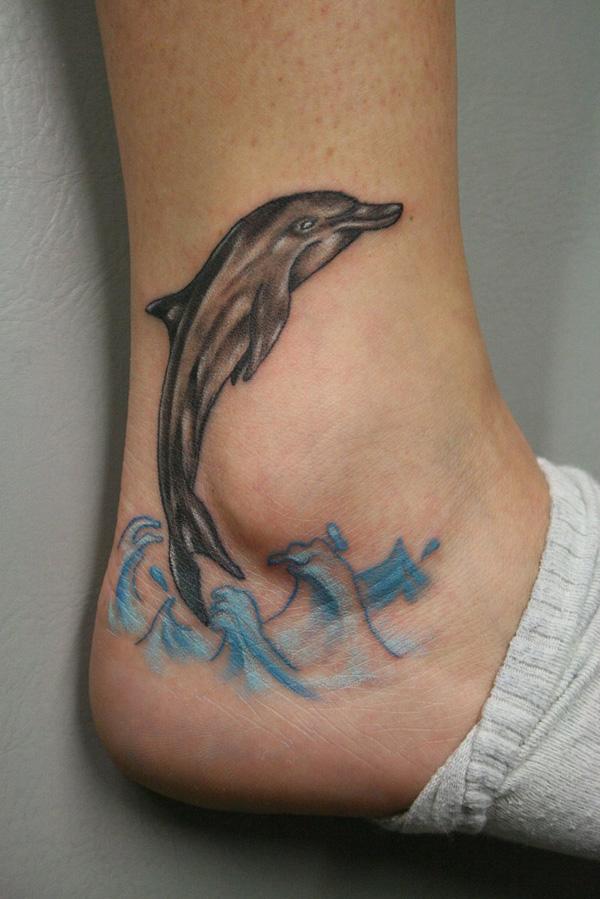 Dolphin Ankle Tattoo - 40+ đáng yêu Dolphin xăm và ý nghĩa <3 <3
