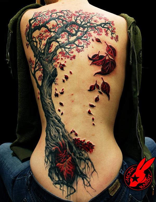 Fall Tree Tattoo bởi Jackie Rabbit - 40 Unforgettable Fall xăm <3 <3
