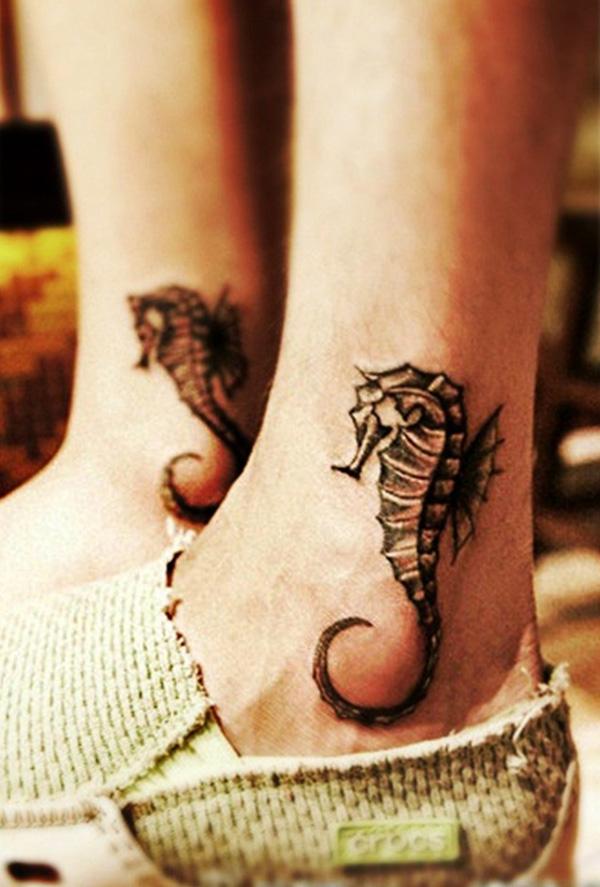 Hippocampus Ankle Tattoo - 60+ Ankle xăm cho phụ nữ <3 <3
