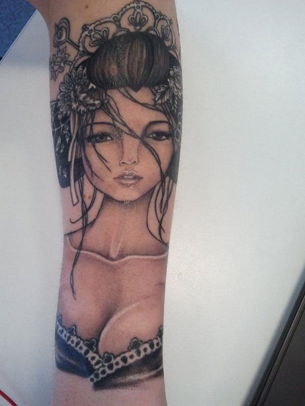 geisha tattoo - 50 + đẹp Geisha xăm <3 <3