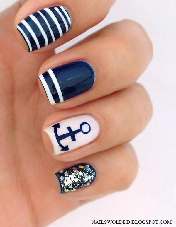 60 Cute Anchor Nail Designs Art And Design anchor nail art - 60 Cute Anchor Nail Designs ... - 60 Cute Anchor Nail Designs Art And Design
