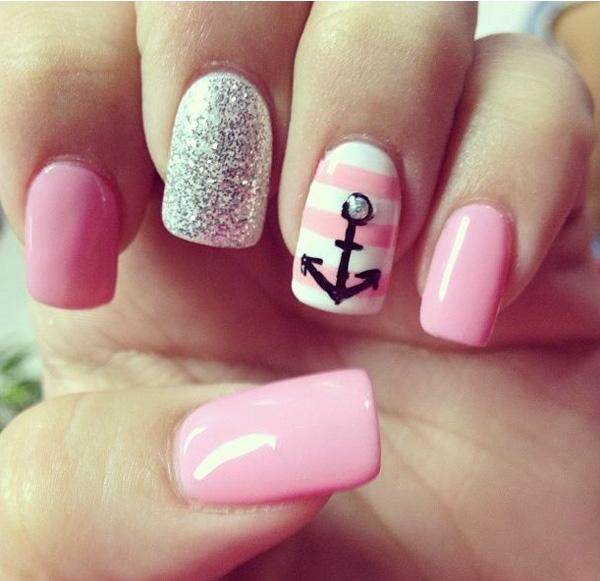 Cute Anchor Nail Designs