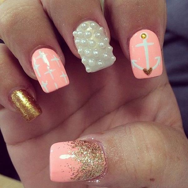60 Cute Anchor Nail Designs Art And Design anchor nail art - 60 Cute Anchor Nail Designs ... - 60 Cute Anchor Nail Designs Art And Design