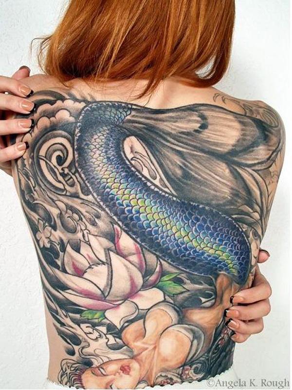 nàng tiên cá-back-xăm - 20 Đáng yêu Mermaid xăm <3 <3