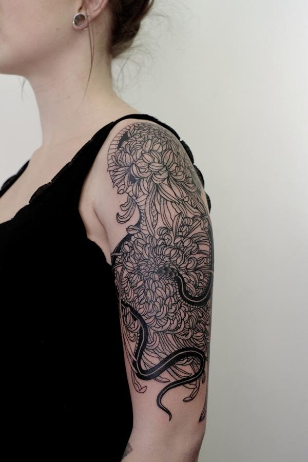 hoa cúc nửa tay hình xăm - 40 đẹp cúc Tattoo Ý tưởng <3 <3