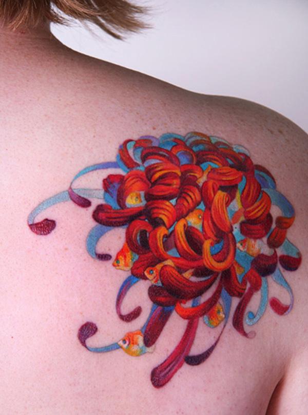 hình xăm hoa cúc cho cô gái - 40 đẹp cúc Tattoo Ý tưởng <3 <3