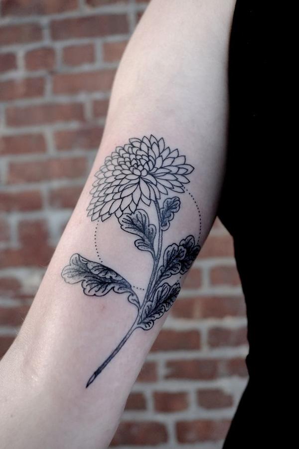hình xăm cánh tay hoa cúc - 40 đẹp Ý tưởng hoa cúc Tattoo <3 <3