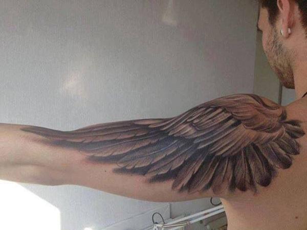 Wing hình xăm trên vai - 35 Ngoạn Wings Tattoo Designs <3 <3