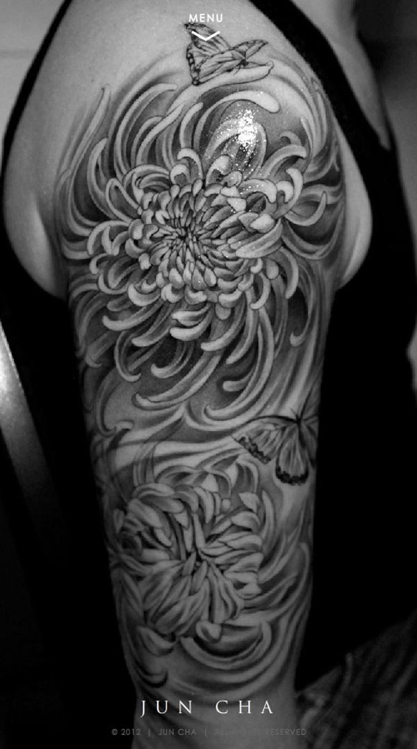 hoa cúc tay hình xăm - 40 đẹp cúc Tattoo Ý tưởng <3 <3