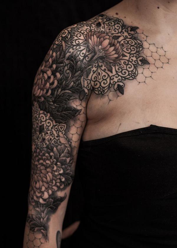 hoa cúc hình xăm - 40 đẹp cúc Tattoo Ý tưởng <3 <3