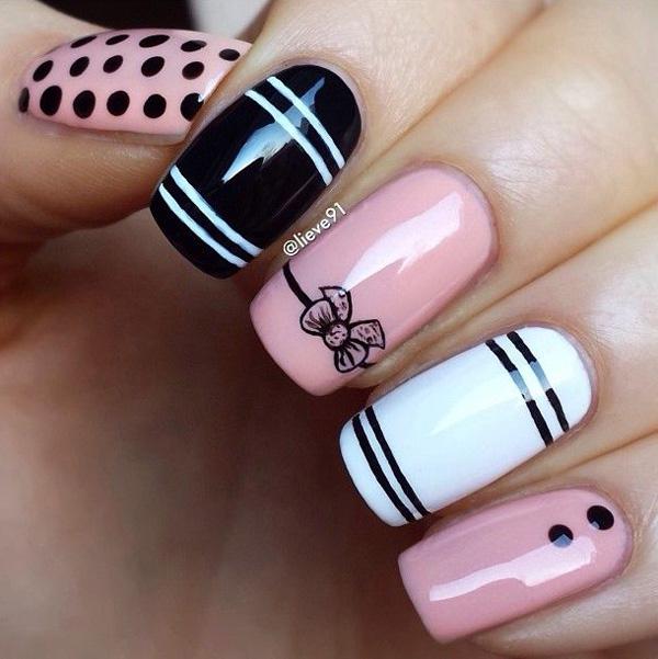 50 Cute Bow Nail Designs Art And Design Cute Bow Nail Designs 50