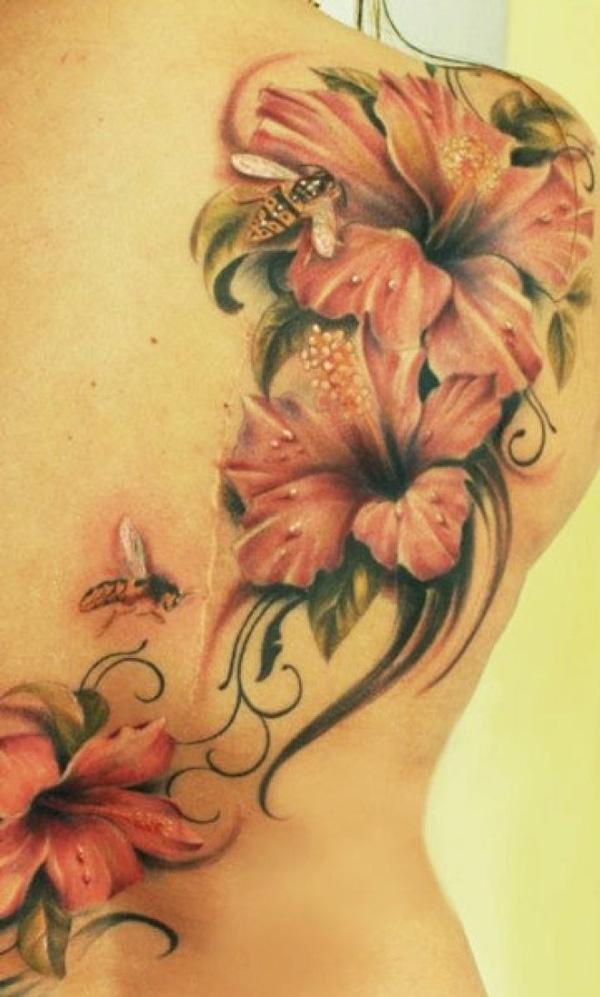 Hibiscus hình xăm - 40 Magnificent Hibiscus Flower Tattoos <3 <3