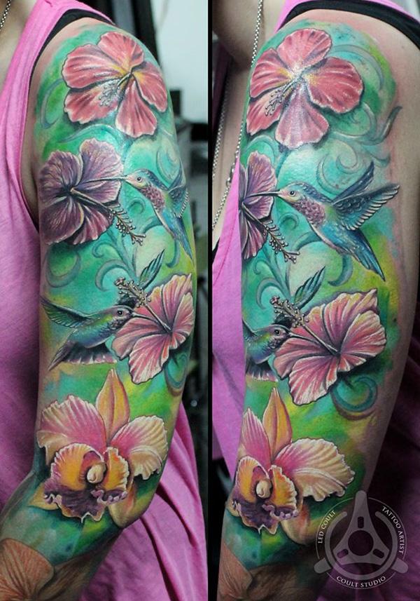 Hibiscus hình xăm - 40 Magnificent Hibiscus Flower Tattoos <3 <3