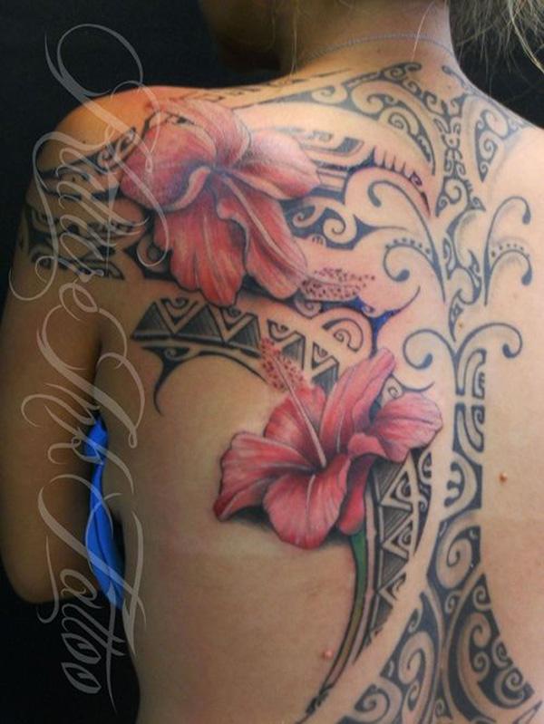 Đẹp Hibiscus Flower Polynesia Tattoo Designs Đối với phụ nữ - 40 Magnificent Hibiscus Flower Tattoos <3 <3