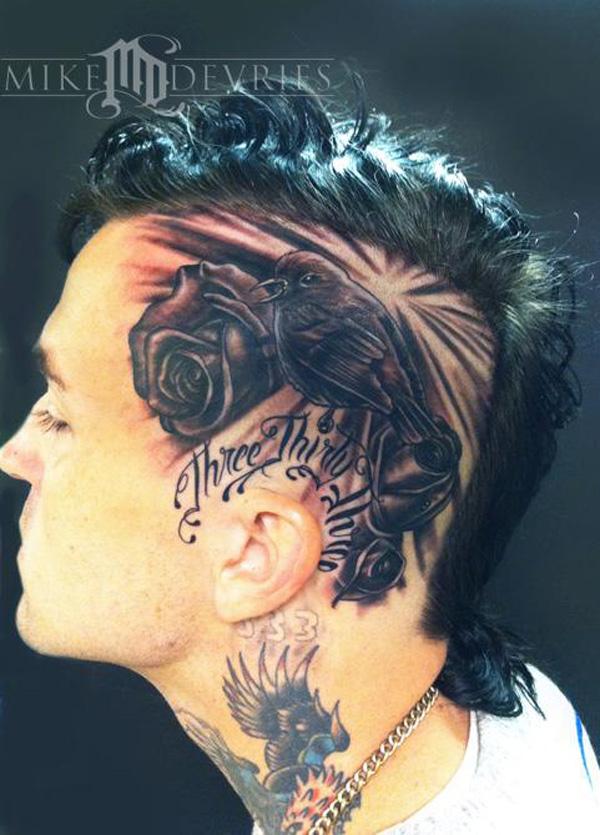 Yelawolf Slumerican Trưởng Tattoo - 45 Điên xăm trên Head <3 <3