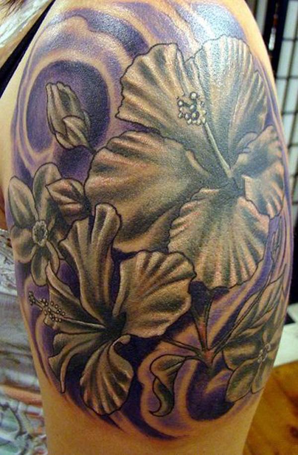 Hibiscus hình xăm - 40 Magnificent Hibiscus Flower Tattoos <3 <3