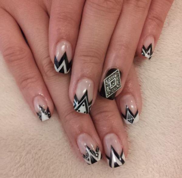 Pin Black And White Nail Art Designs Diy Nails Black And White on 