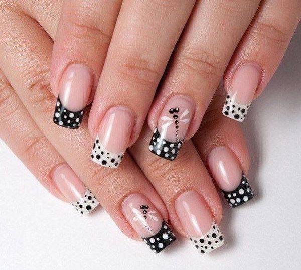 60 Examples of Black and White Nail Art  Art and Design