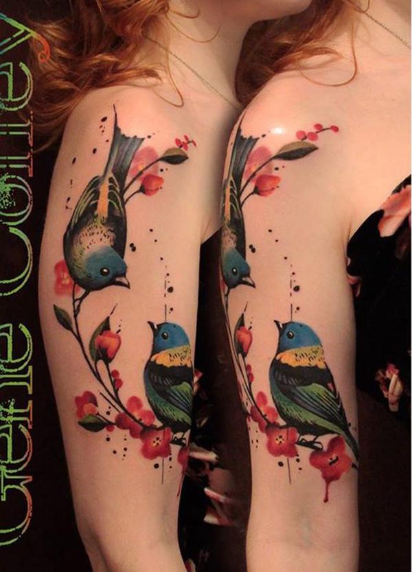 Colorful Tattoo tuyệt vời - 50 Ví dụ về các hình xăm đầy màu sắc <3 <3