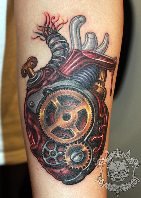 Steampunk xăm trái tim - 25 ảnh vui nhộn xăm Steampunk thiết kế <3 <3