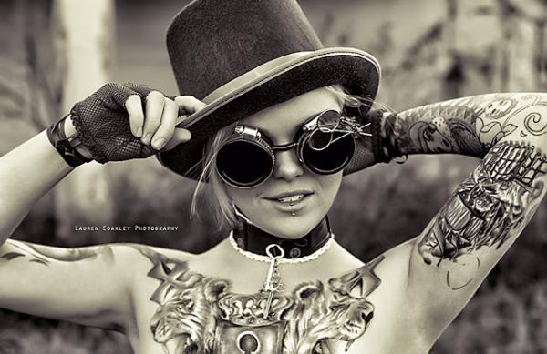 steampunk hình xăm cô gái - 25 ảnh vui nhộn xăm Steampunk thiết kế <3 <3