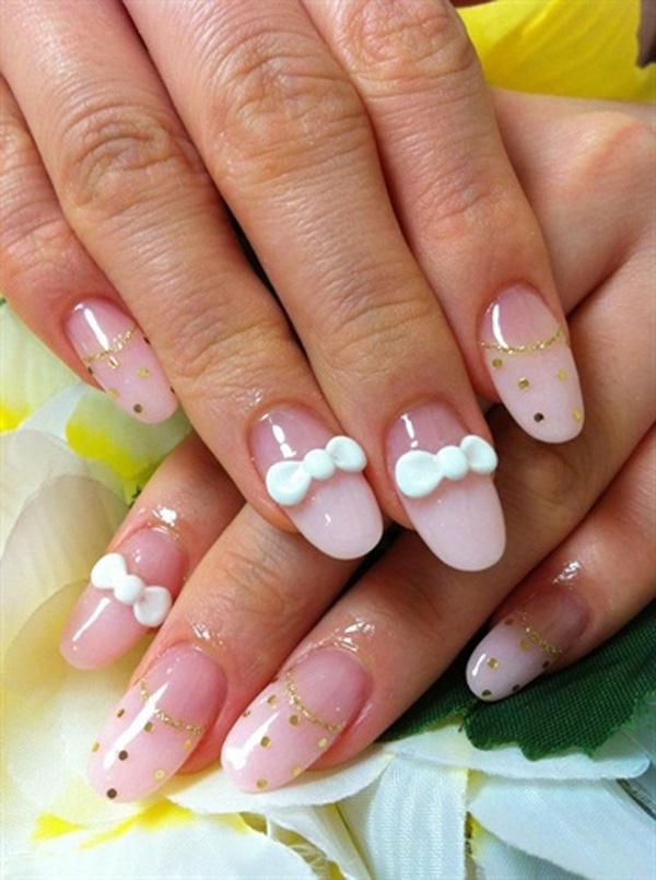 Another style using cute and fluffy ribbons. Perfect for tea parties with your girl friends or weekend hangouts! These are not only cute to look at but fun to make as well. You can host slumber parties and paint your besties’ nails with this “kawaii” nail art.