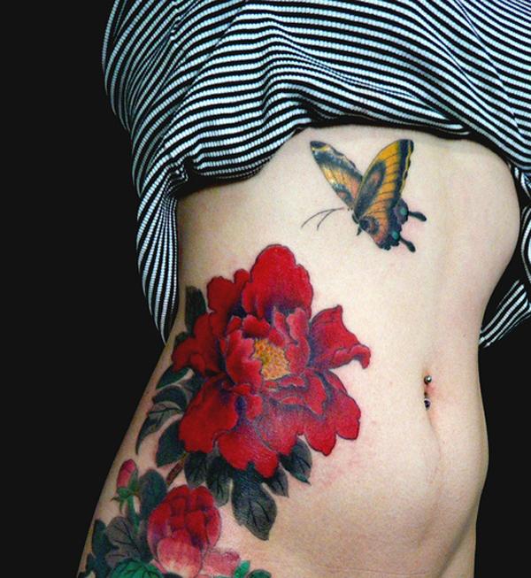 Peony hình xăm - 50 Peony Designs Tattoo và ý nghĩa <3 <3