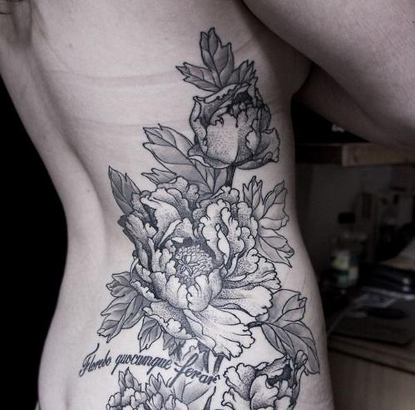 SONY DSC - 50 Peony Designs Tattoo và ý nghĩa <3 <3