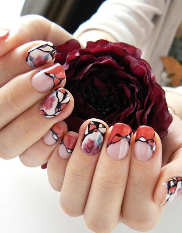 Petals were growing out of your nails, amazing water marble style. Unlike other designs that include painting all over the nails, this one takes a minimalist approach. If you are a fan of nail art but are not used to the many coats of acrylic, then this type of design might just work well for you. 