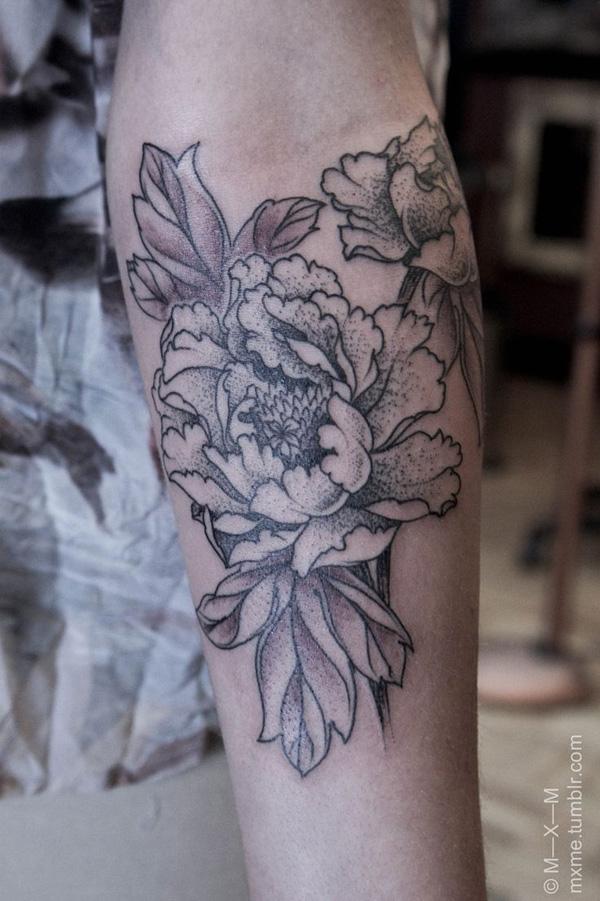 SONY DSC - 50 Peony Designs Tattoo và ý nghĩa <3 <3