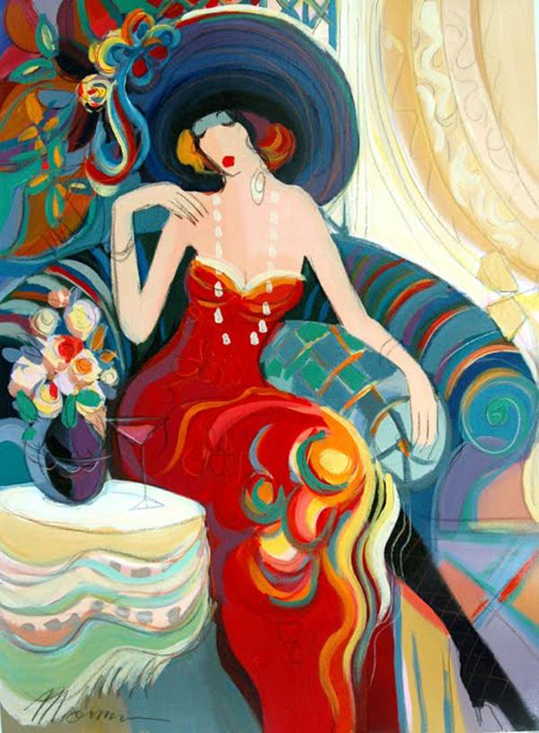 Layla With A Hat by Isaac Maimon - Paintings by Isaac Maimon  <3 <3