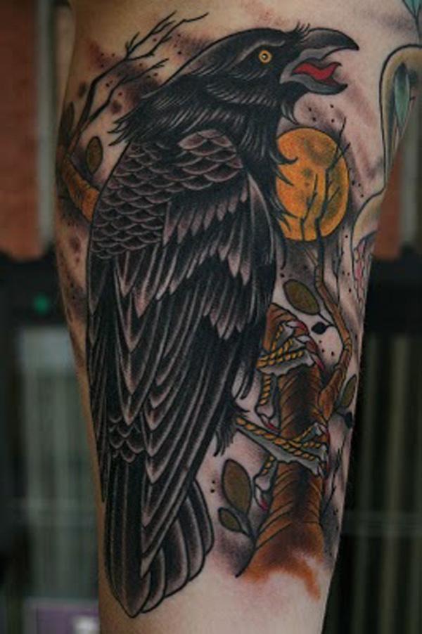 Raven Tattoo - 60+ Mysterious Raven xăm <3 <3