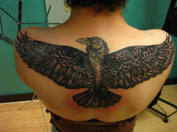 Raven Tattoo trên Trở lại - 60+ Mysterious Raven xăm <3 <3