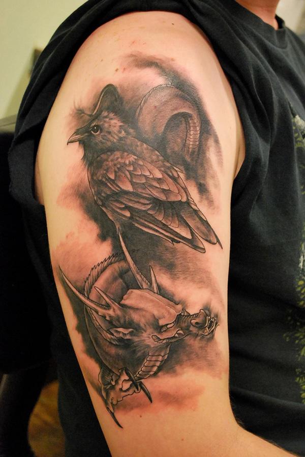 Raven và Dragon Tattoo - 60+ Mysterious Raven xăm <3 <3
