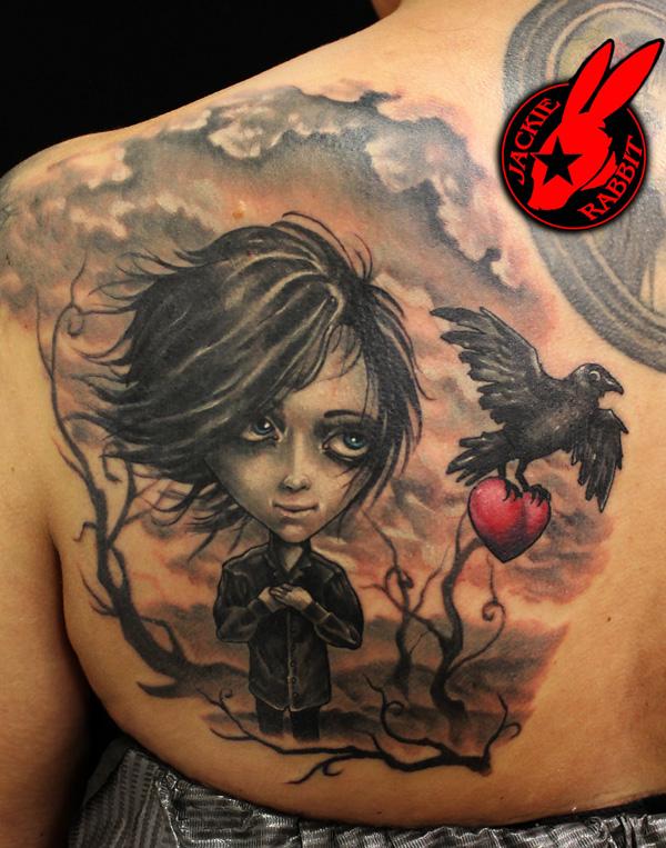 Toon Hertz Tattoo bởi Jackie Rabbit - 60 + Mysterious Raven xăm <3 <3