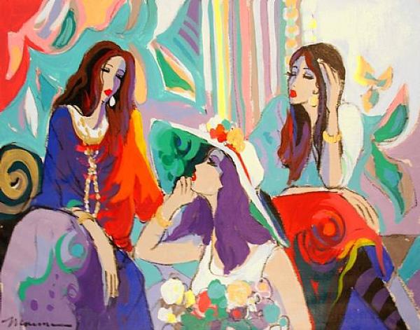 at the cafe by Isaac Maimon - Paintings by Isaac Maimon  <3 <3