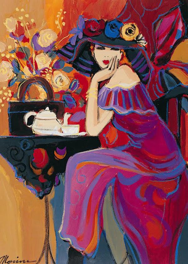 tea time by Isaac Maimon - Paintings by Isaac Maimon  <3 <3