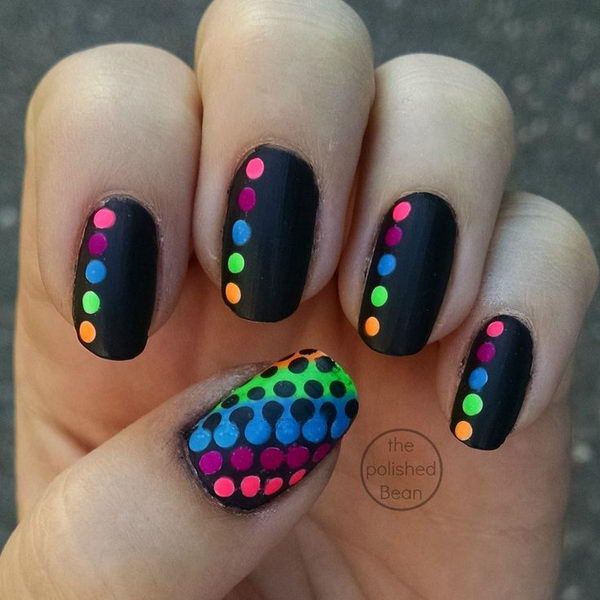 30+ Adorable Polka Dots Nail Designs Art And Design Black Rainbow Polka Dot Nails - 30+ Adorable Polka Dots Nail Designs ... - 30+ Adorable Polka Dots Nail Designs Art And Design