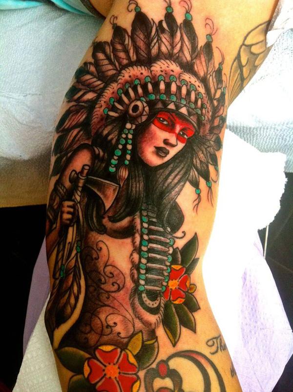 Native American mảnh di sản của Kyle Walker tại Guru Tattoo ở San Diego - 25+ Native American Tattoo Designs <3 <3