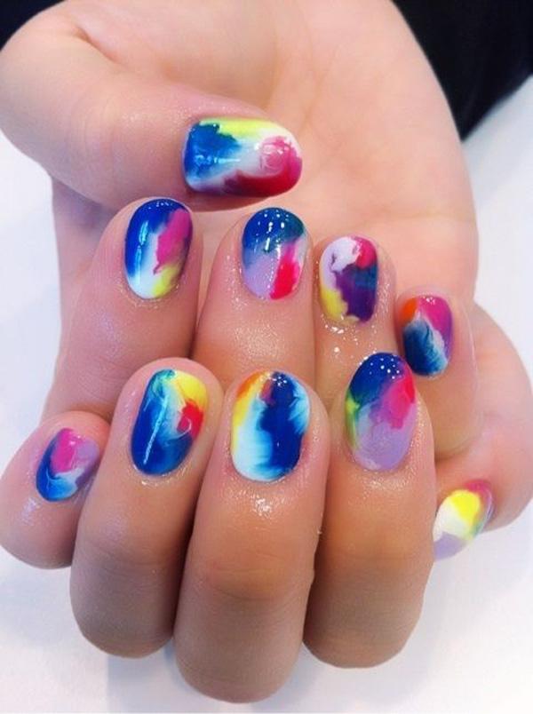 35 Water Marble Nail Art Designs  Art and Design