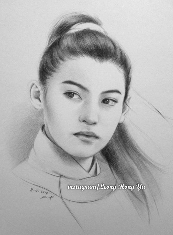 cecilia cheung by hong yu - Pencil Drawings by Leong Hong Yu  <3 <3