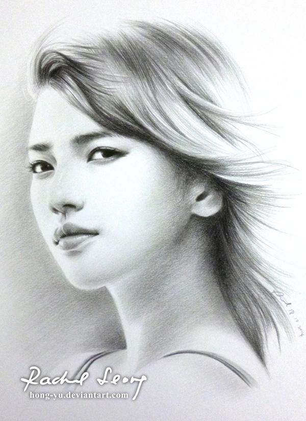 suzy  miss a  by hong yu - Pencil Drawings by Leong Hong Yu  <3 <3